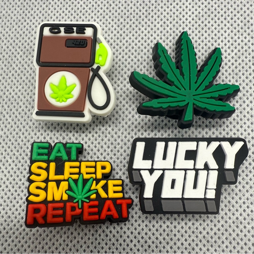 New Set of 12 Assorted Crocs Charms: Weed, 420, Money, etc. - Picture 2 of 4